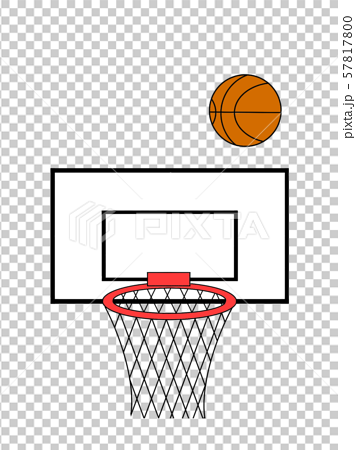 バスケ ボール ゴールのイラスト素材