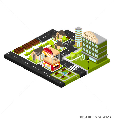 Isolated skyline of a 3d city 57818423