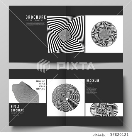 The vector layout of two covers templates for square design bifold brochure, magazine, flyer 57820121