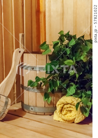 Interior details Finnish sauna steam room 57821022