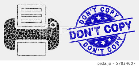 Vector Pixel Printer Icon and Distress Don T Copy Seal Vector Pixel Printer Icon and Distress Don T Copy Seal 57824607