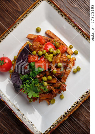 french fries with grilled vegetables . catering menu french fries with grilled vegetables . catering menu 57825198