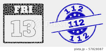 Vector Dot 13Th Friday Calendar Page Icon an