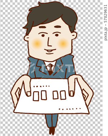 名刺交換男性 57829631