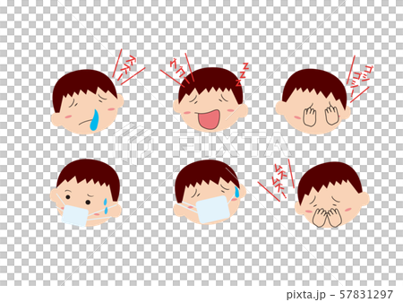 Boy with cold / hay fever Boy with cold / hay fever 57831297