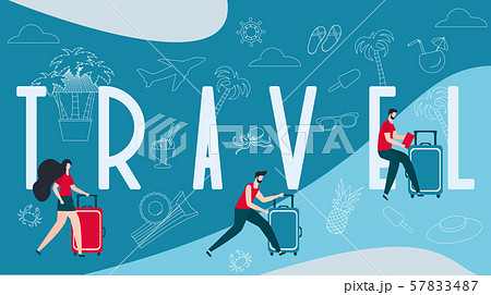 Vector illustration People traveling on vacation Vector illustration People traveling on vacation 57833487