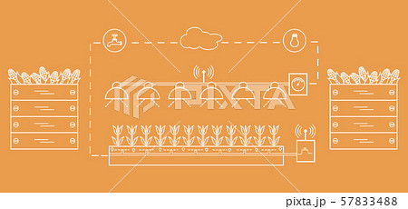 Smart farm and agriculture New technologies. 57833488