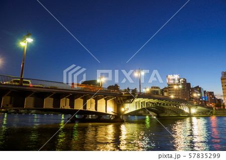 両国橋　夜景 57835299