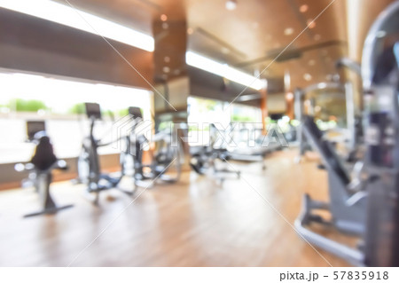Blur gym background fitness center or health...の写真素材 [57835918] - PIXTA