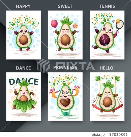 Cute set avocado - set for your idea 57839391