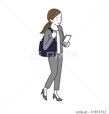スマートフォンを持つ女性 アイソメトリック イラスト スマートフォンを持つ女性 アイソメトリック イラスト 57853722