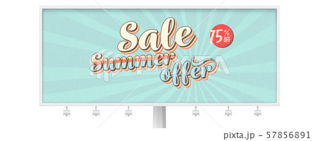 Sale, summer offer. Billboard with banner in 57856891