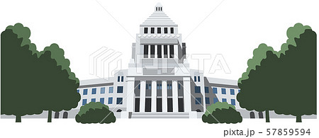 国会議事堂 イメージイラストアイコンのイラスト素材