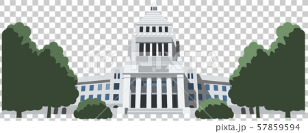 国会議事堂 イメージイラストアイコンのイラスト素材