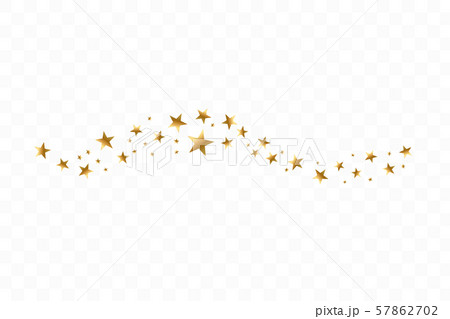 Falling golden stars. Cloud of golden stars isolated on transparent background. Vector illustration Falling golden stars. Cloud of golden stars isolated on transparent background. Vector illustration 57862702