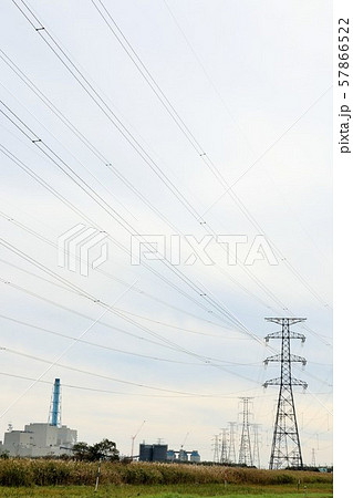 北海道 鉄塔と電線 北海道 鉄塔と電線 57866522