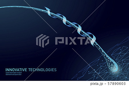 Hair protect care cosmetic technology 3D concept. Hair follicles structure repair shampoo salon 57890603