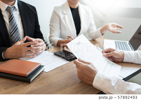 Business consulting candidate employee in suit 57892493