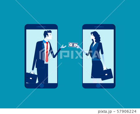 People online money transfer. Concept business 57906224