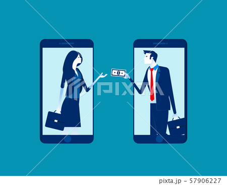 People online money transfer. Concept business People online money transfer. Concept business 57906227