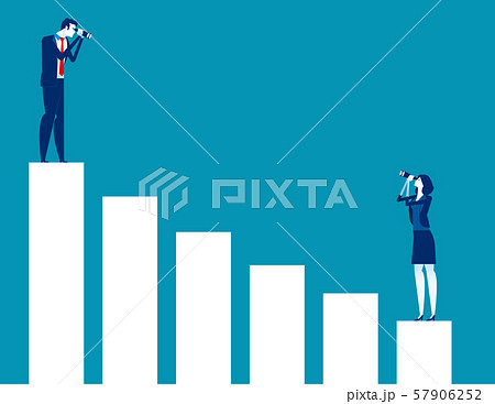 Business people looking at bar graph. Concept 57906252