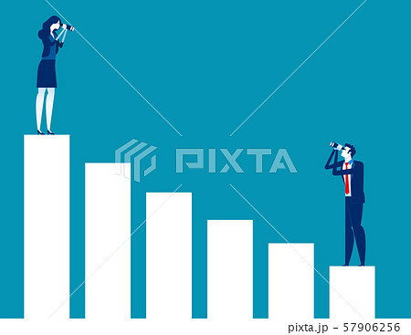 Business people looking at bar graph. Concept Business people looking at bar graph. Concept 57906256