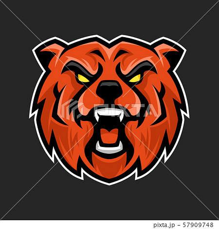 Bear Mascot Sport Esports Bear Logo Emblem Bearのイラスト素材