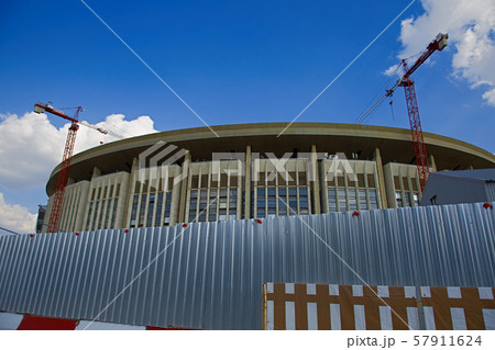 Olympic stadium under repair, Moscow, Russia 57911624