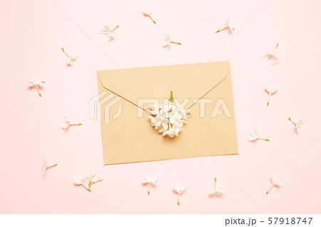 Minimal style composition of blank yellow envelope Minimal style composition of blank yellow envelope 57918747