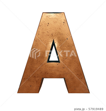Copper metal letter 3D rendering Copper metal letter 3D rendering 57919489
