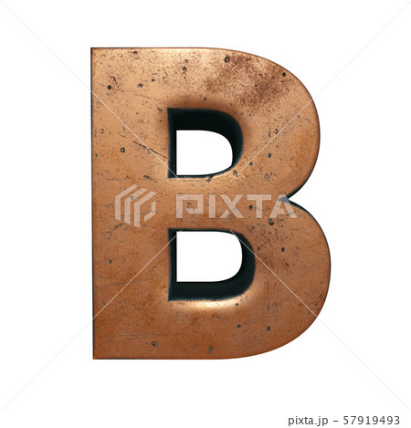 Copper metal letter 3D rendering Copper metal letter 3D rendering 57919493