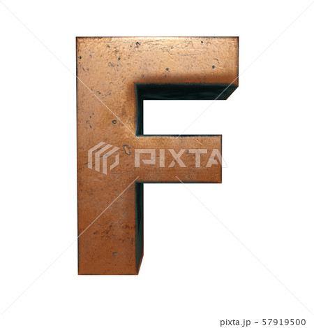Copper metal letter 3D rendering 57919500