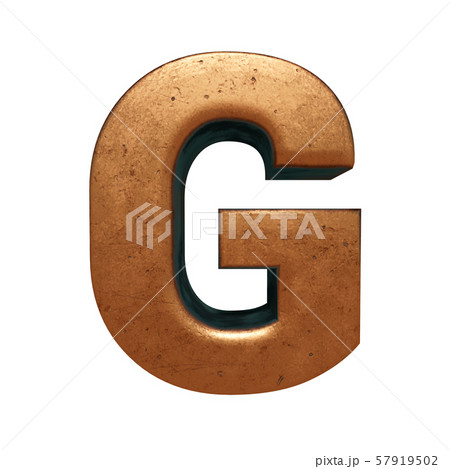 Copper metal letter 3D rendering Copper metal letter 3D rendering 57919502