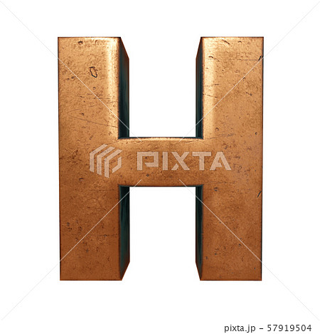 Copper metal letter 3D rendering Copper metal letter 3D rendering 57919504