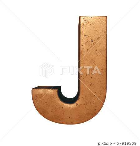 Copper metal letter 3D rendering Copper metal letter 3D rendering 57919508