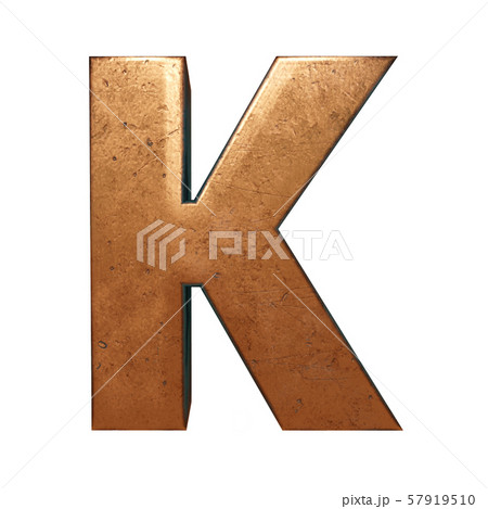 Copper metal letter 3D rendering 57919510