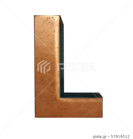 Copper metal letter 3D rendering 57919512