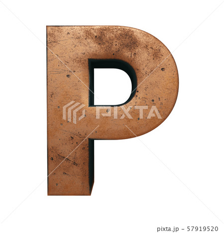 Copper metal letter 3D rendering 57919520