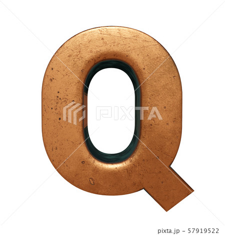 Copper metal letter 3D rendering 57919522