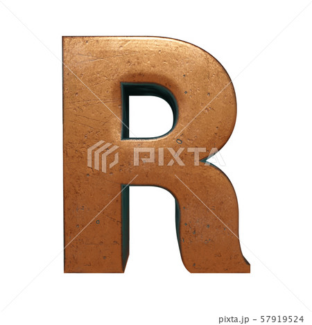 Copper metal letter 3D rendering 57919524