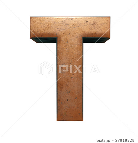 Copper metal letter 3D rendering 57919529