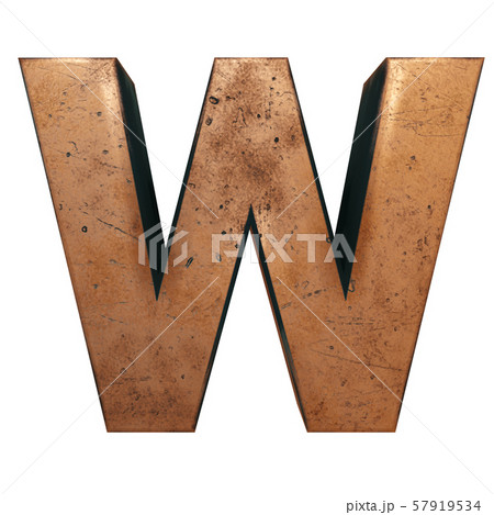 Copper metal letter 3D rendering Copper metal letter 3D rendering 57919534