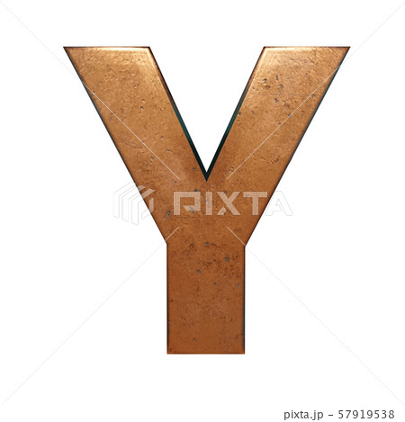 Copper metal letter 3D rendering 57919538