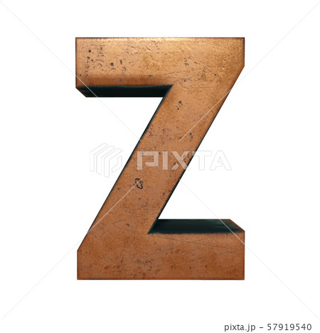 Copper metal letter 3D rendering Copper metal letter 3D rendering 57919540
