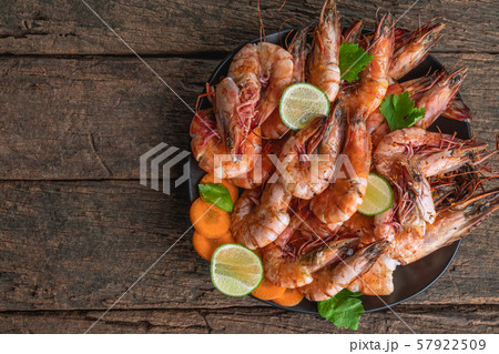 Shrimp  grilled Bar-B-Q Recive 57922509