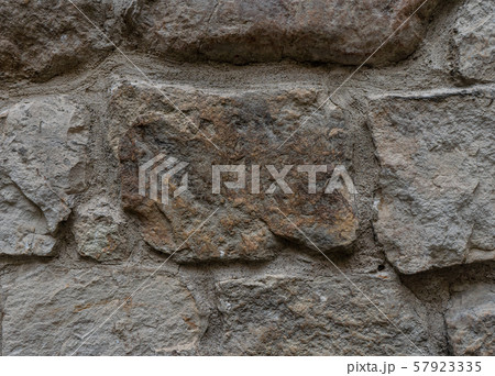 Old, gray, stone wall 57923335