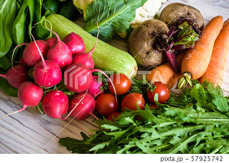Vegetables and fruits background large colorful Vegetables and fruits background large colorful 57925742