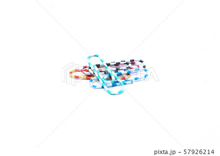 paper clip on isolated white 57926214