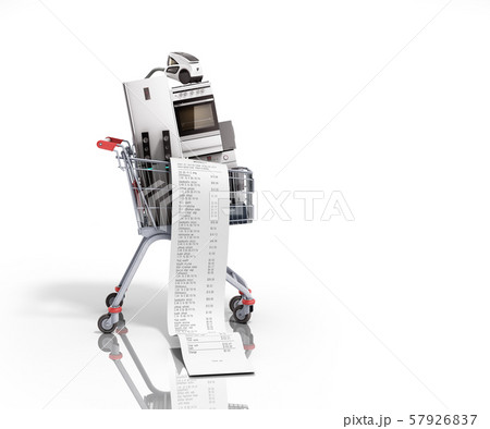 Home appliances in the shopping cart commerce or 57926837
