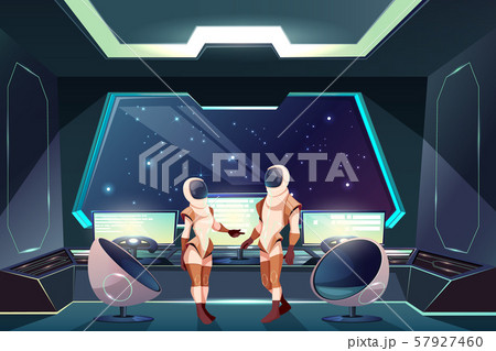 Astronauts in spacesuits on spaceship Astronauts in spacesuits on spaceship 57927460